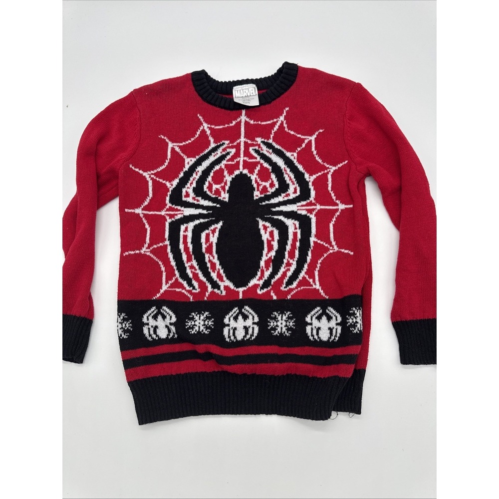 Boys Marvel SpiderMan Long Seeves Pullover Sweater Small 6/7 Vintage